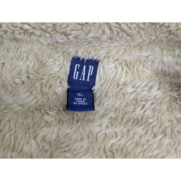 Women's GAP Y2K Vintage Fur Lined Denim Jacket Size XL - Picture 4 of 7